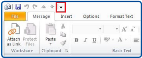 Outlook Add command menu option highlighted