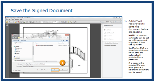 Save Digitally Signed Document