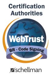 BR Code Signing Seal by WebTrust