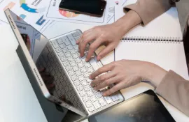 Document Signing Picture depicts typing on keyboard